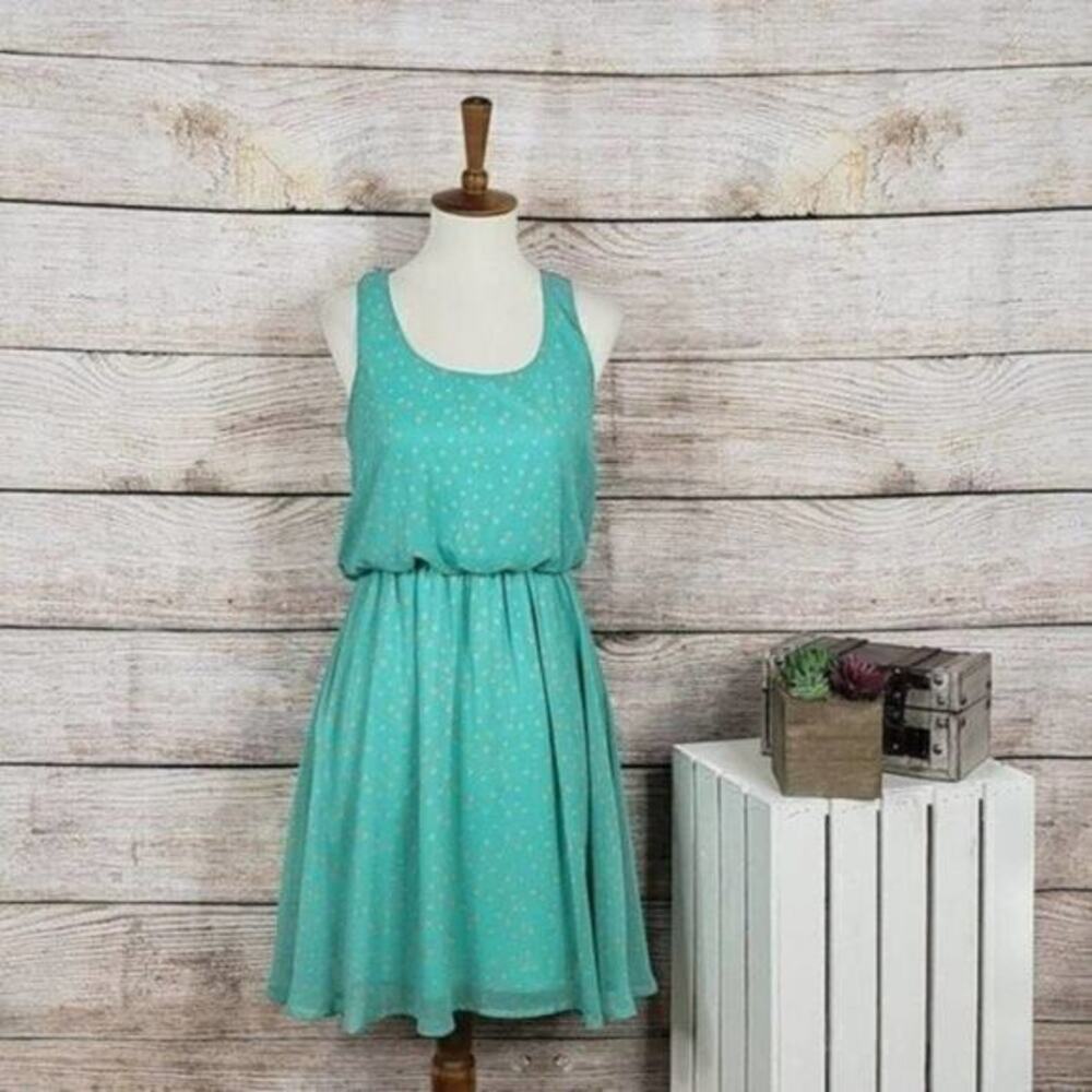 5/$25 Lush Scoop Neck Sleeveless Polka Dot‎ Dress Small